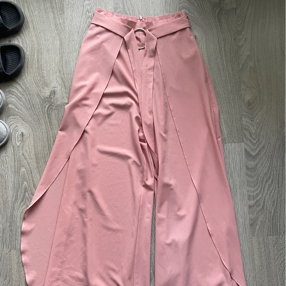 Pink Wide-Leg Pants
